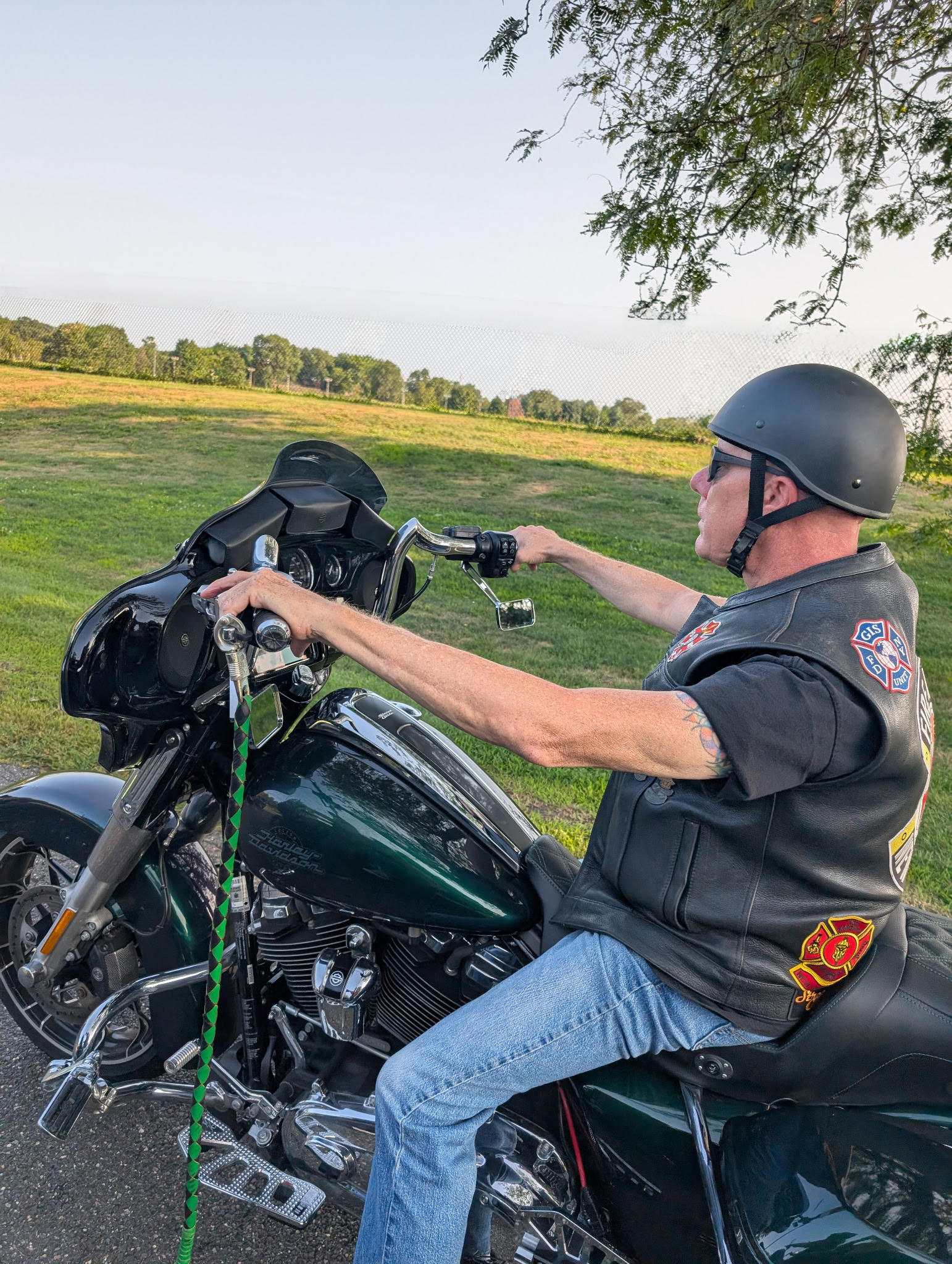 Steven, founder of Kickstand Atlas, riding his 2021 Harley-Davidson Street Glide Special